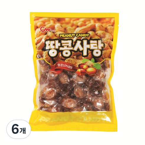 [청우식품] 땅콩사탕, 300g, 6개