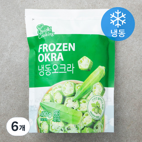 퀵쿠킹 오크라 (냉동), 400g, 6개