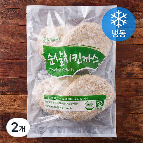 상신 순살 치킨까스 10개입 (냉동), 1.8kg, 2개