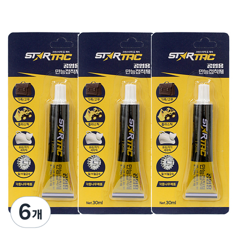 크린스타 크린스타택 공업용 접착제 30ml ST-024, 6개