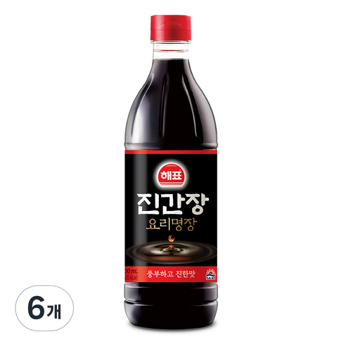 진간장, 930ml, 6개