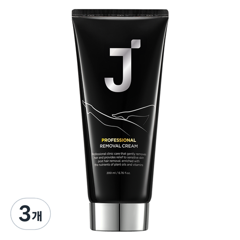 제이숲 프로페셔널 셀프 제모크림 팔/다리용 그린티향, 200ml, 3개