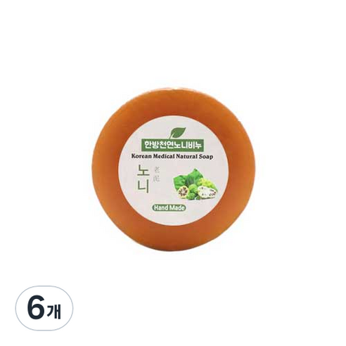 이안에봄 노니 수제비누, 110g, 6개