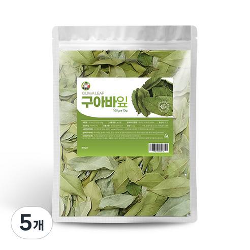 백장생 구아바잎, 100g, 5개