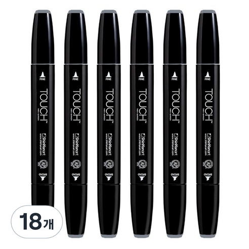신한화구 터치 트윈마카 CG6 COOL GREY, 1색, 18개
