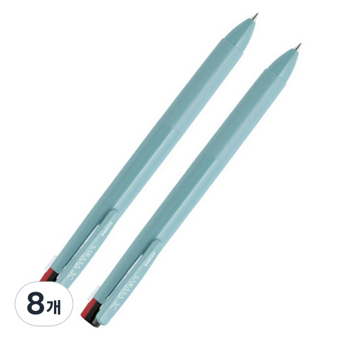 사라사 클립 3색 펜 0.4mm, 미스트블루, 8개