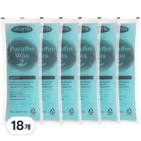 메디핀 파라핀 왁스 민트 453g, 18개