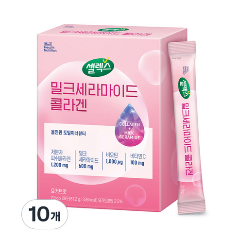 셀렉스 밀크세라마이드 콜라겐 28p, 81.2g, 10개