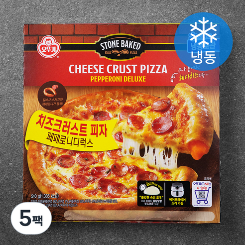 오뚜기 치즈크러스트 피자 페페로니 디럭스 (냉동), 510g, 1개입, 5개