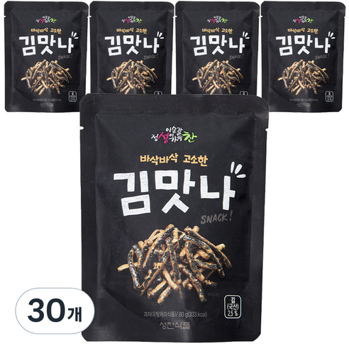 바삭바삭 고소한 김맛나, 30개, 80g