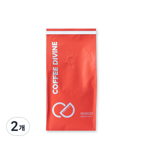 커피디바인 디카페인 과테말라 SHB 원두분쇄커피, 모카포트, 500g, 2개