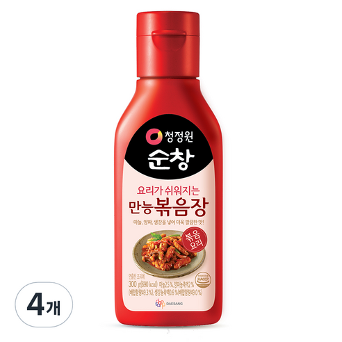 대상 청정원 만능 볶음장, 300g, 4개