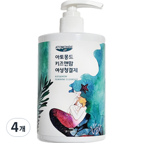 아토몽드 약산성 키즈앤맘 여성청결제, 400g, 4개