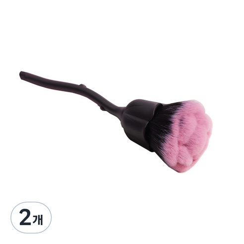 블랙 로즈 장미 네일 더스트브러쉬, 혼합색상, 2개