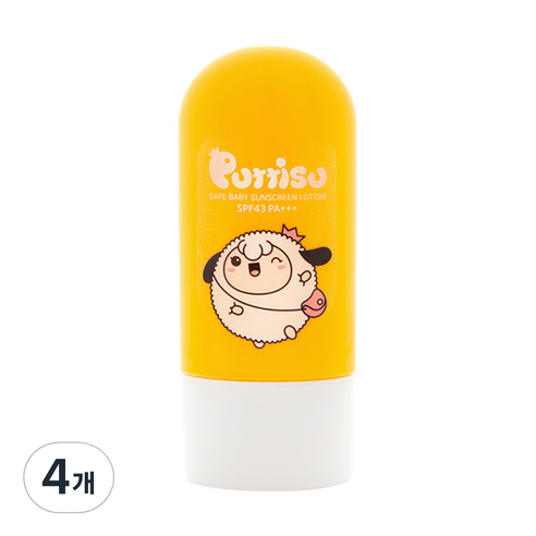 뿌띠슈 세이프 베이비 선스크린로션, 50g, 4개