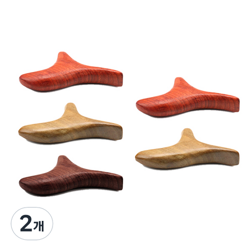 블럭마트 심플 나무 괄사 5p, 랜덤발송, 2개