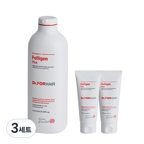 닥터포헤어 폴리젠 플러스 샴푸 750ml + 100ml x 2p 세트, 3세트