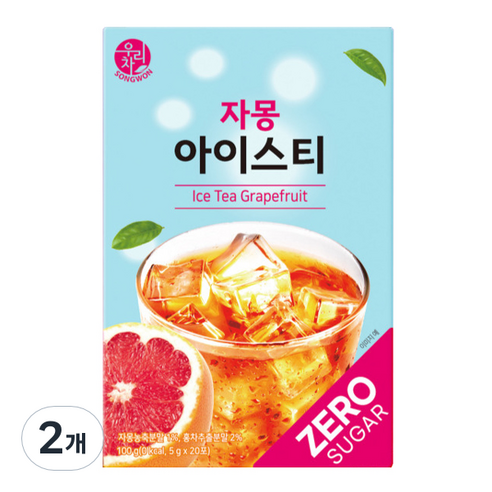 우리차 자몽 아이스티 20p, 5g, 20개입, 2개