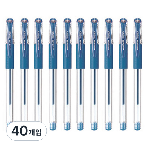 미쓰비시 유니볼 시그노 UM-151 0.28mm, 블루블랙, 40개입