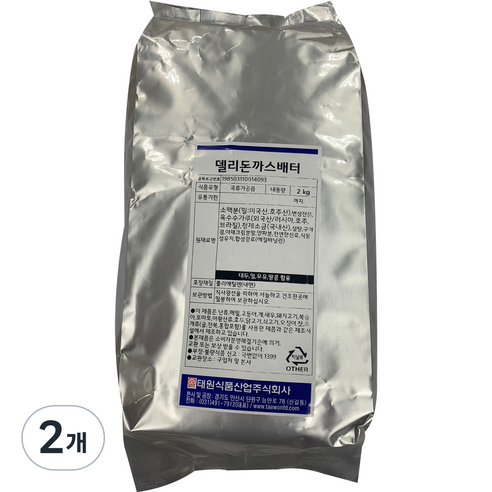 태원 델리 돈까스 배터, 2개, 2kg