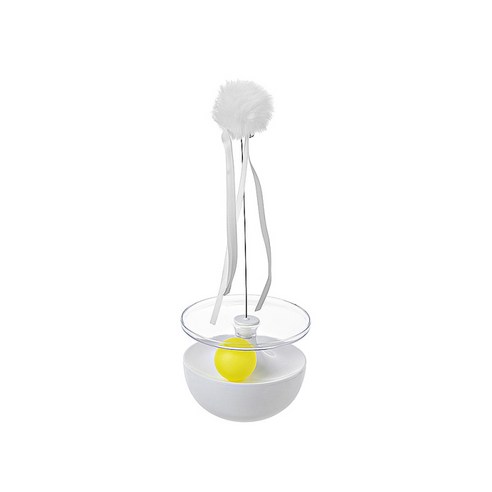카르노코리아 반려동물 트랙볼 오뚝이 장난감, 화이트(오뚝이), 랜덤발송(트랙볼), 1개