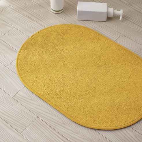 허밍 타원형 발매트: 일상에 스며드는 포근한 안식처 노란색발매트