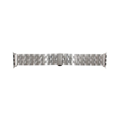 비쉐르 브릭패턴 애플워치 4 메탈 밴드 스트랩 44mm, 실버, 1개