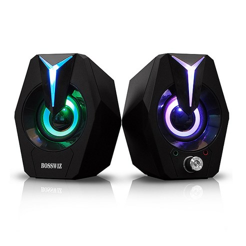 컴퓨터스피커 보스위즈 2채널 프리미엄 USB PC용 스피커, 블랙, BOS-G102U Best Top5