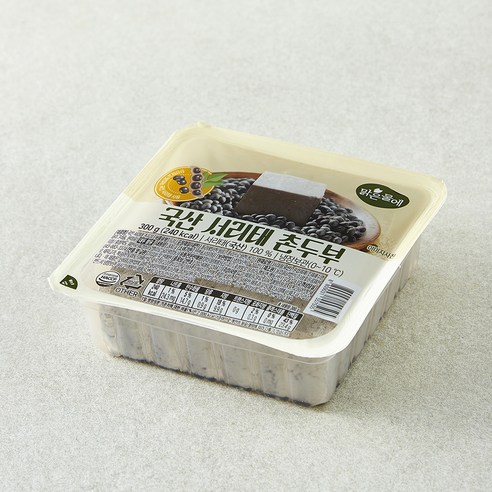 맑은물에 국산 서리태 촌두부, 300g, 1개