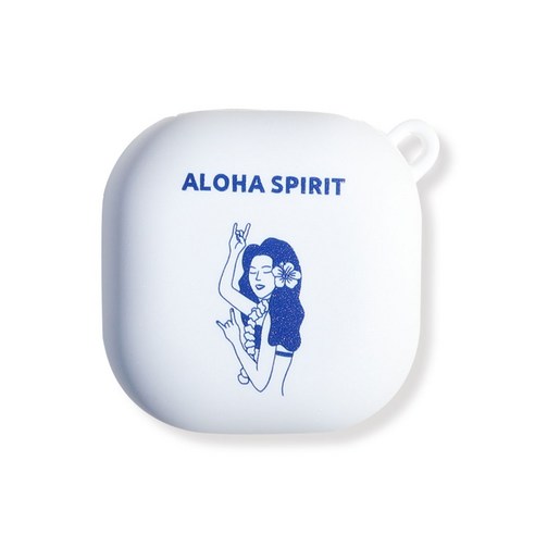 레이지띵 알로하 갤럭시 버즈라이브 / 버즈2 젤리 케이스, 블랙