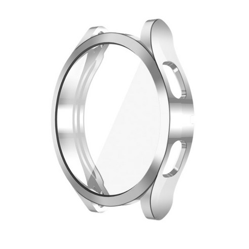 피치몰 액정보호 풀커버 TPU 워치 젤리 케이스 44mm, 실버
