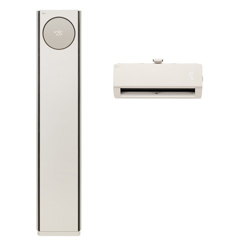 LG 휘센 오브제컬렉션 타워에어컨 2in1 프리미엄 카밍 베이지 방문설치, FQ20PDNBA2M, 매립배관형