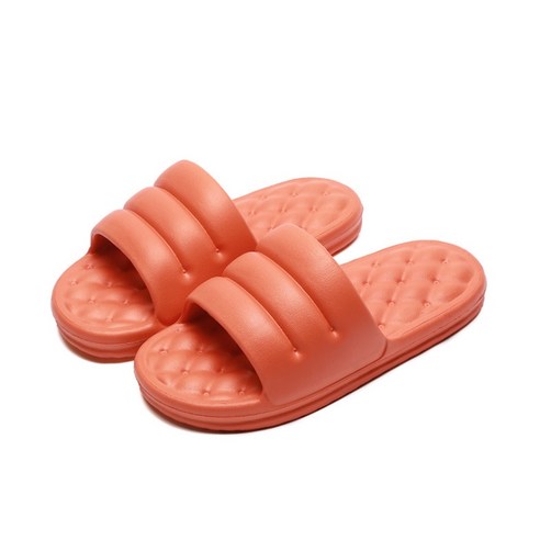 카리스 삼선 다이아 푹신한 욕실화 오렌지, 1개