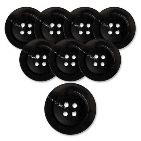 동대문단추왕 고급 무광 코트 가디건 단추 18mm, 맨유, 8개, 블랙 맨유