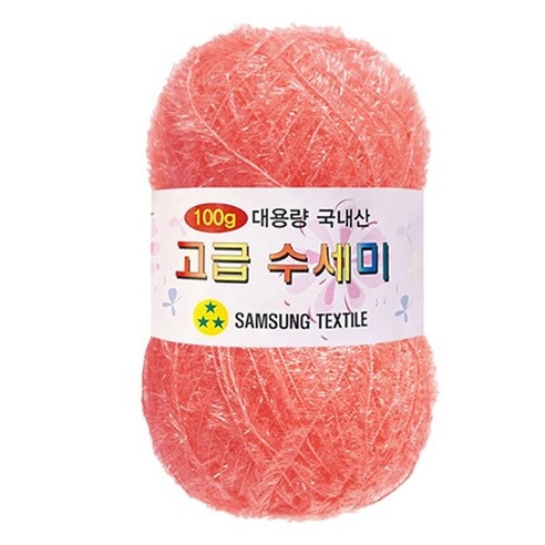 yarna 대용량 고급 수세미 100g, 140 코랄핑크, 1개