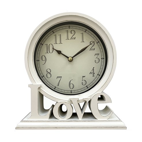 리빙앤도 러브 탁상시계, 베이지