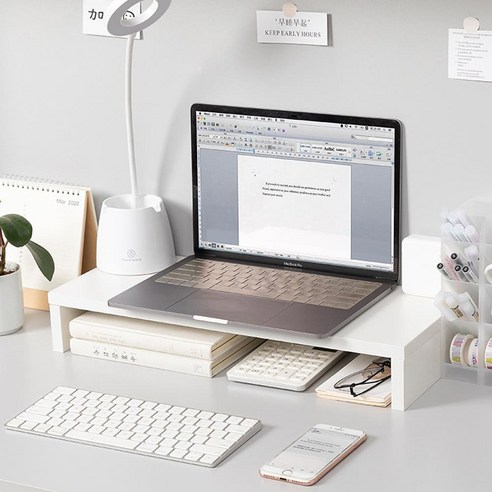 싱글 원목 모니터 받침대, 책상 위 작은 변화가 가져오는 놀라운 효과!