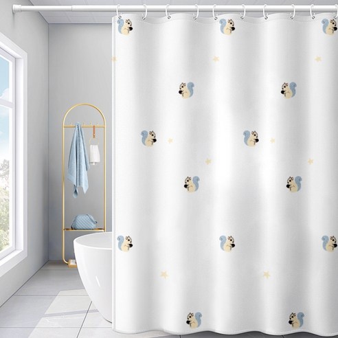 카이라 캐릭터 패턴 욕실 샤워커튼 타입10 200 x 200 cm, 1개