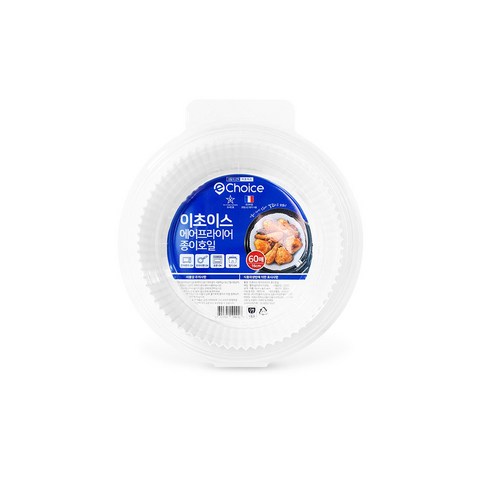 이초이스 에어프라이어 종이호일 접시형 중형 16cm 60p, 1개