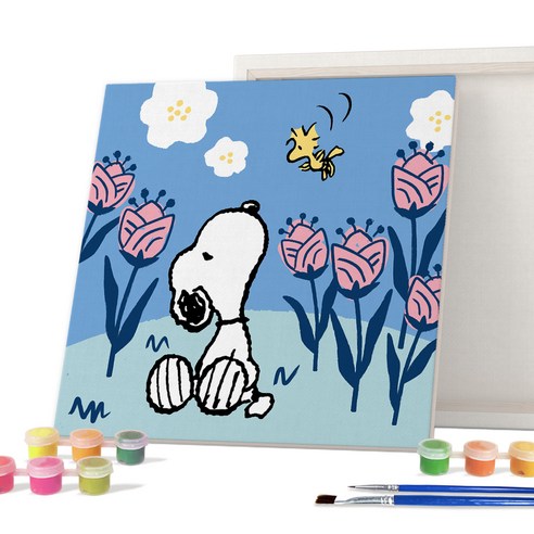 아이러브페인팅 피너츠 DIY PAINTING 25 x 25 cm, 스누피 꽃향기, 1개