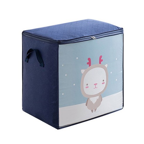 귀욤해피 가정용 의류 및 수납보관함 1, 네이비, 1개