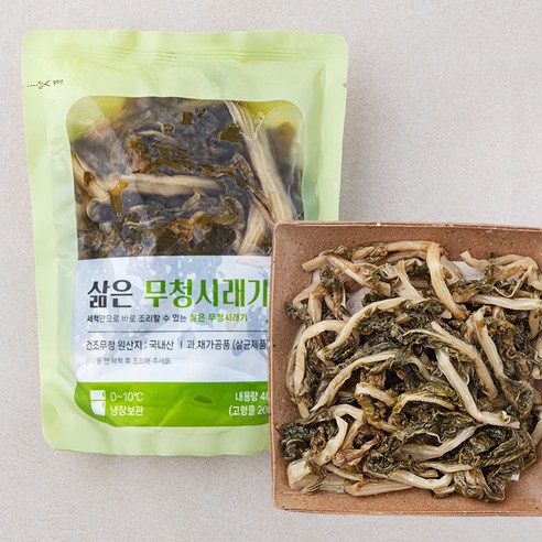 초록들 삶은 무청시래기, 400g, 5개 우거지무염