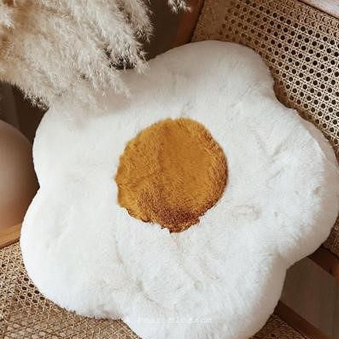 플러시 메모리 폼 의자 쿠션, 화이트