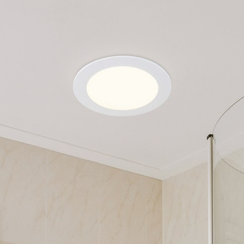 원하 DS 라캉 욕실겸용 플리커프리 방습 다운라이트 LED 10.1cm 9W 매입등, 화이트(무광) + 주백색, 1개