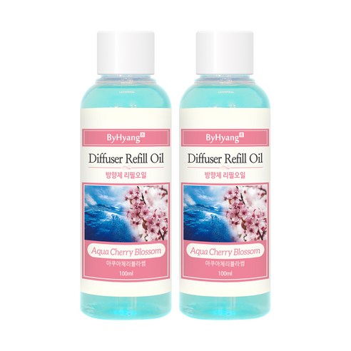 바이향 디퓨저 리필 오일 2p, 아쿠아체리블라썸, 100ml