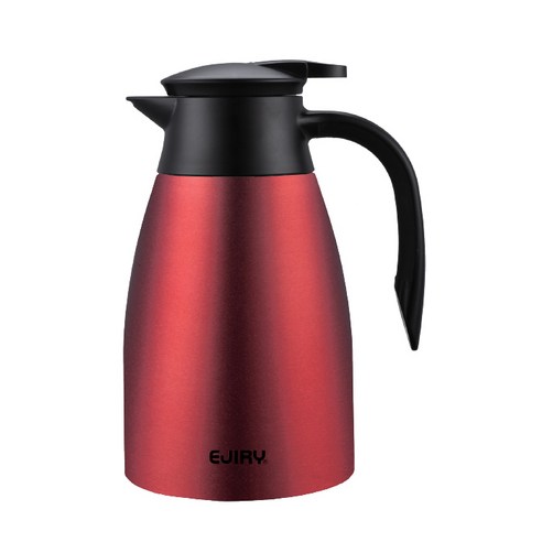 에지리 차망 스텐 보냉 보온 주전자, 와인레드, 1.5L