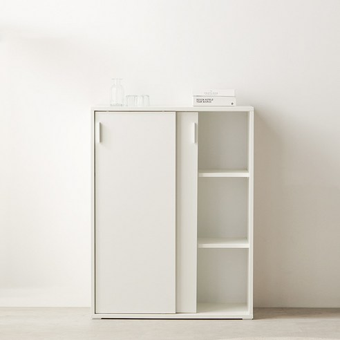 스칸디무드 카밀라 높은 미닫이 슬라이딩 수납장 3단 800 방문설치