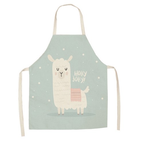 에이홉 알파카 일러스트 앞치마 47 x 38 cm, IT22, 1개
