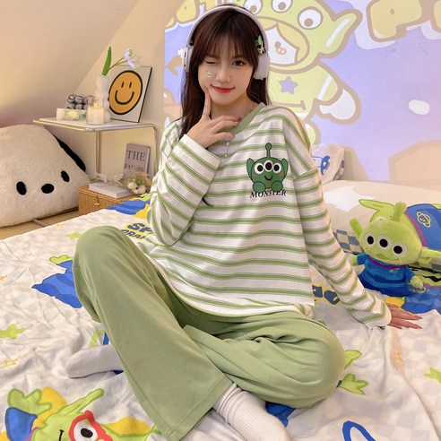 女 時尚 睡衣 上下 套裝 成年女性 成年女性 女裝 女人 女士 女士 家居服 四個季節