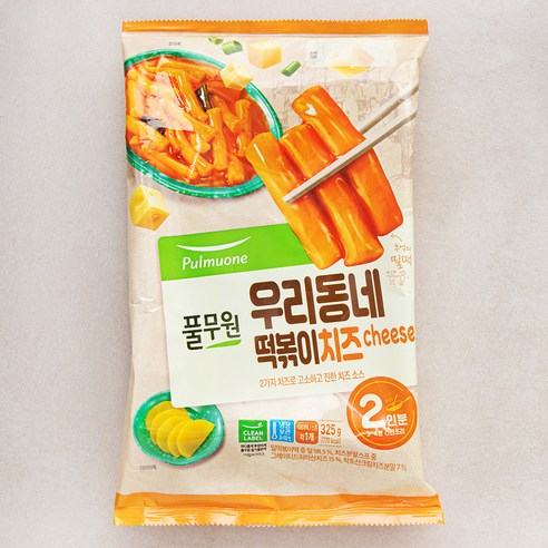 풀무원 우리동네 떡볶이 치즈 2인분, 325g, 6개